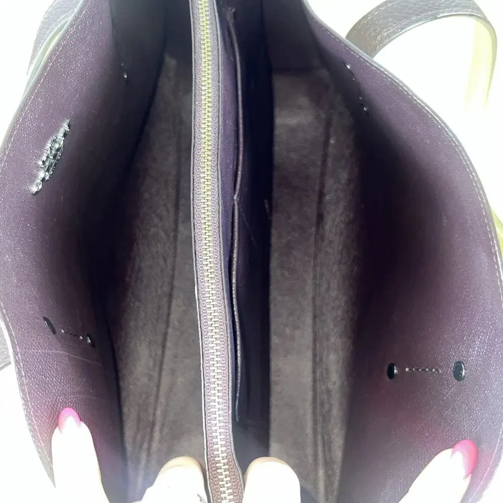 Coach Charlie Carryall Gold Metallic Leather Shoulder Bag 31037 - Picture 12 of 14